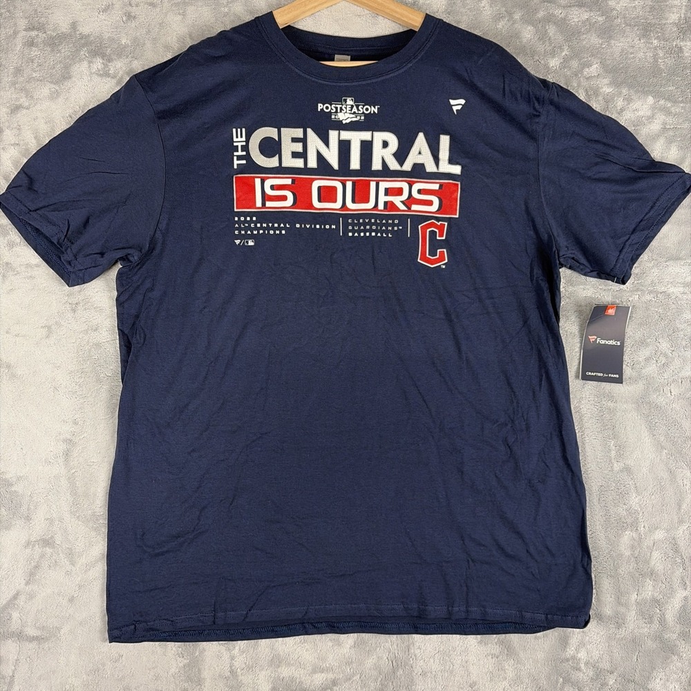 Fanatics MLB Guardians Locker Room T-Shirt Men's XL 2022 AL Central Champions